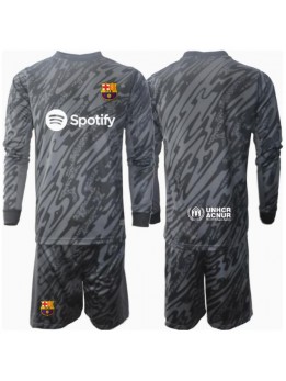 Barcelona Torwart Ausweichtrikot für Kinder 2024-25 Langarm (+ Kurze Hosen)